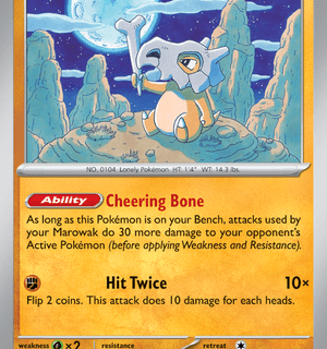 Cubone - 104/165 - Common Reverse Holo - Inglés