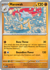 Marowak - 105/165 - Holo Rare Reverse Holo - Inglés
