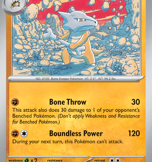 Marowak - 105/165 - Holo Rare - Inglés