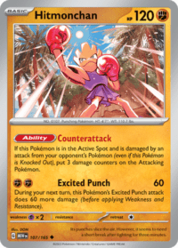 Hitmonchan - 107/165 - Uncommon Reverse Holo - Inglés