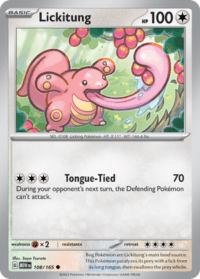 Lickitung - 108/165 - Common Reverse Holo - Inglés