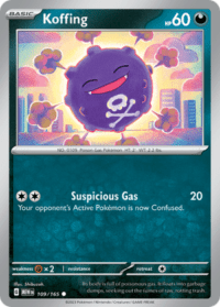 Koffing - 109/165 - Common Reverse Holo - Inglés