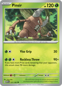 Pinsir - 127/165 - Uncommon Reverse Holo - Inglés
