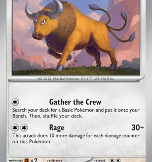 Tauros - 128/165 - Uncommon Reverse Holo - Inglés