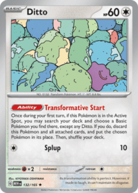 Ditto - 132/165 - Rare - Inglés (No holo)