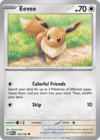 Eevee - 133/165 - Common Reverse Holo - Inglés