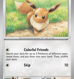 Eevee - 133/165 - Common Reverse Holo - Inglés