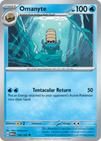 Omanyte - 138/165 - Uncommon Reverse Holo - Inglés