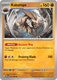 Kabutops - 141/165 - Holo Rare Reverse Holo - Inglés