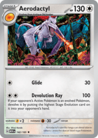 Aerodactyl - 142/165 - Holo Rare Reverse Holo - Inglés