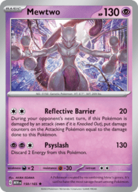 Mewtwo - 150/165 - Holo Rare Reverse Holo - Inglés