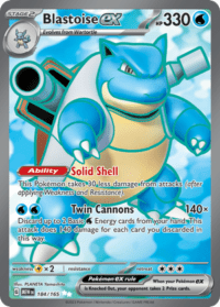 Blastoise ex - 184/165 - Full Art Secret Rare - Inglés