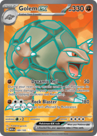 Golem ex - 189/165 - Full Art Secret Rare - Inglés