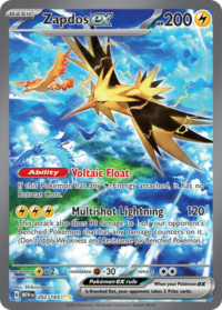 Zapdos ex - 202/165 - Special Illustration Rare - Inglés