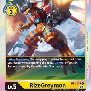 RizeGreymon (Resurgence Booster Reprint) - BT2-038 R