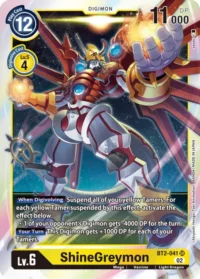 ShineGreymon (Resurgence Booster Reprint) - BT2-041 SR