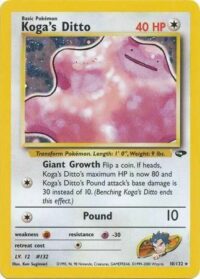 Koga's Ditto - 10/132 - Holo Unlimited - Inglés (Lightly Played)
