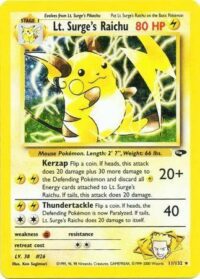 Lt. Surge's Raichu - 11/132 - Holo Unlimited - Inglés