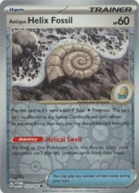 Antique Helix Fossil - 153/165 - Common Reverse Holo - Inglés
