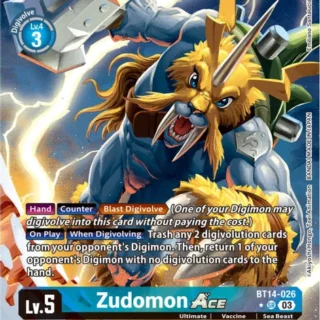 Zudomon Ace - BT14-026 SR (English Exclusive Alternate Art)