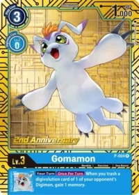 Gomamon - P-004 (2nd Anniversary Card Set) - Promo