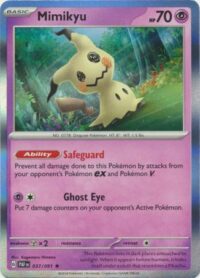 Mimikyu - 037/091 - Holo Rare - Inglés