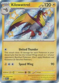Kilowattrel - 146/091 - Shiny Rare - inglés