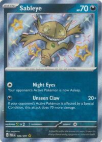 Sableye - 184/091 - Shiny Rare - Español