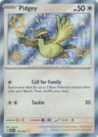 Pidgey - 196/091 - Shiny Rare - Inglés