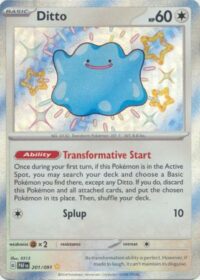 Ditto - 201/091 - Shiny Rare - Inglés