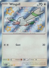Wingull - 203/091 - Shiny Rare - Español
