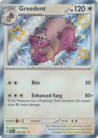 Greedent - 206/091 - Shiny Rare - Inglés
