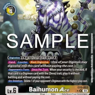 Baihumon Ace (Alternate Art) - EX5-053 R
