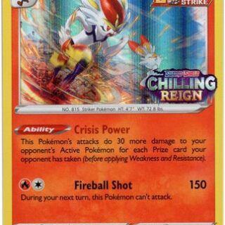 Mini mazo pre release Cinderace SWSH112 - Chilling Reign - Inglés