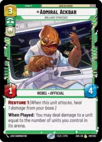 Admiral Ackbar - Brilliant Strategist - 097/252 - Rare - inglés