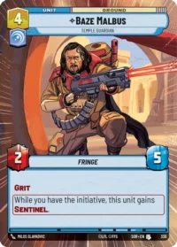 Baze Malbus - Temple Guardian (Hyperspace) - 330 - Uncommon - inglés