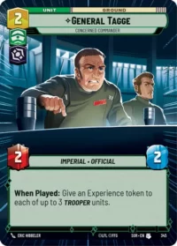 General Tagge - Concerned Commander (Hyperspace) - 345 - Uncommon - inglés