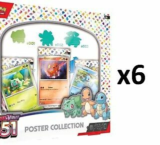 Pack 6x Poster Collection 151  - Inglés (6 unidades, case sellado)
