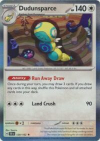 Dudunsparce - 129/162 - Holo Rare - Inglés
