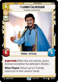 Lando Calrissian - Responsible Businessman - 197/252 - Rare - inglés (foil)