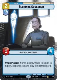 Regional Governor (Hyperspace) - 327 - Rare - inglés