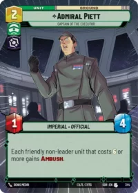 Admiral Piett - Captain of the Executor (Hyperspace Foil) - 344 - Uncommon - inglés