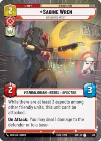 Sabine Wren - Explosives Artist (Hyperspace) - 405 - Uncommon - inglés