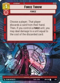 Force Throw (Hyperspace) - 430 - Uncommon - inglés