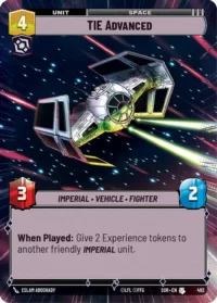 TIE Advanced (Hyperspace) - 492 - Uncommon - inglés (Foil)