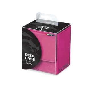 Deck box cuero BCW: Deck Case LX - Rosado (Para 80 cartas con protector) [OFERTA ESPECIAL]