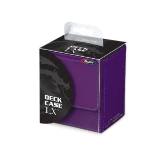 Deck box cuero BCW: Deck Case LX - Purpura (Para 80 cartas con protector) [OFERTA ESPECIAL]
