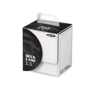 Deck box cuero BCW: Deck Case LX - Blanco (Para 80 cartas con protector) [OFERTA ESPECIAL]