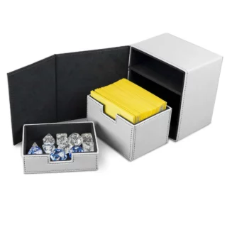 Deck box cuero BCW: Deck Vault LX 100 - Blanco (Para 100 cartas con protector)