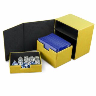 Deck box cuero BCW: Deck Vault LX 100 - Amarillo (Para 100 cartas con protector) [OFERTA ESPECIAL]